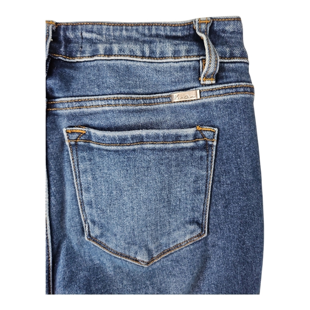 KanCan Audrina Distressed Skinny Mid-Rise Frayed Ankle Jeans Size 9/28 - Picture 8 of 9